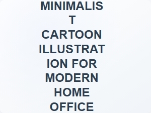Minimalist Cartoon Wall Art for a Modern Home Office