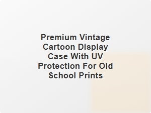Premium Vintage Cartoon Display Case with Uv Protection for Old School Prints